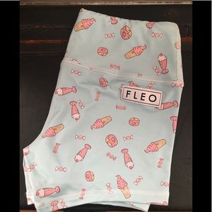 Fleo Ice Cream Print Shorts - Pink and Blue